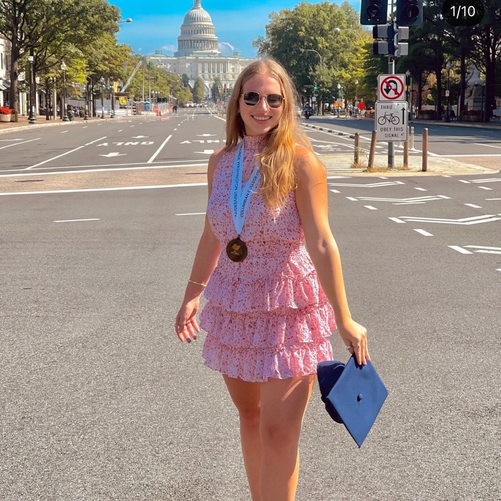 Pink ruffle dress